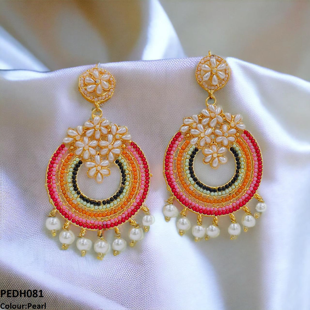 Rainbow Pearl Drop Earrings