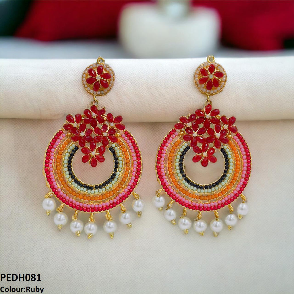 Rainbow Pearl Drop Earrings