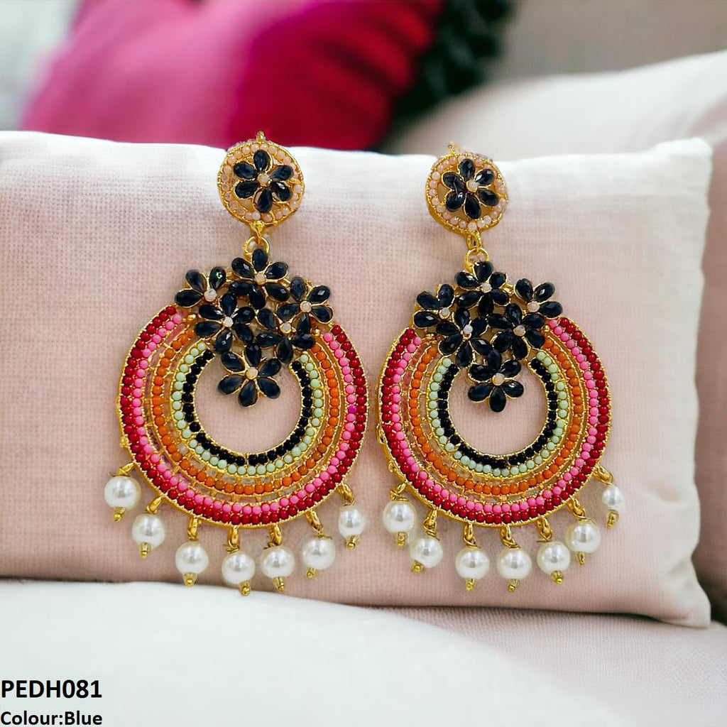 Rainbow Pearl Drop Earrings