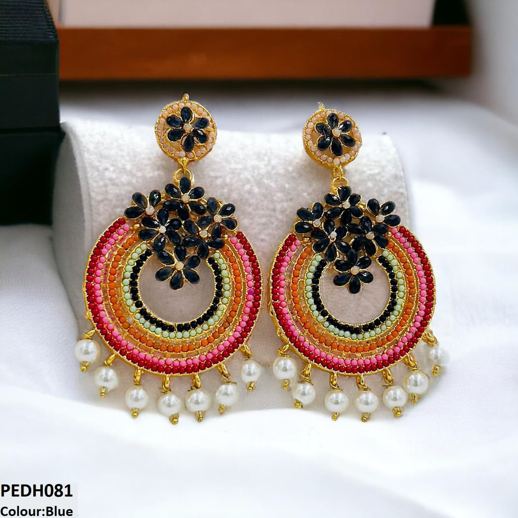Rainbow Pearl Drop Earrings