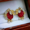 Oval Flower Tops Pair