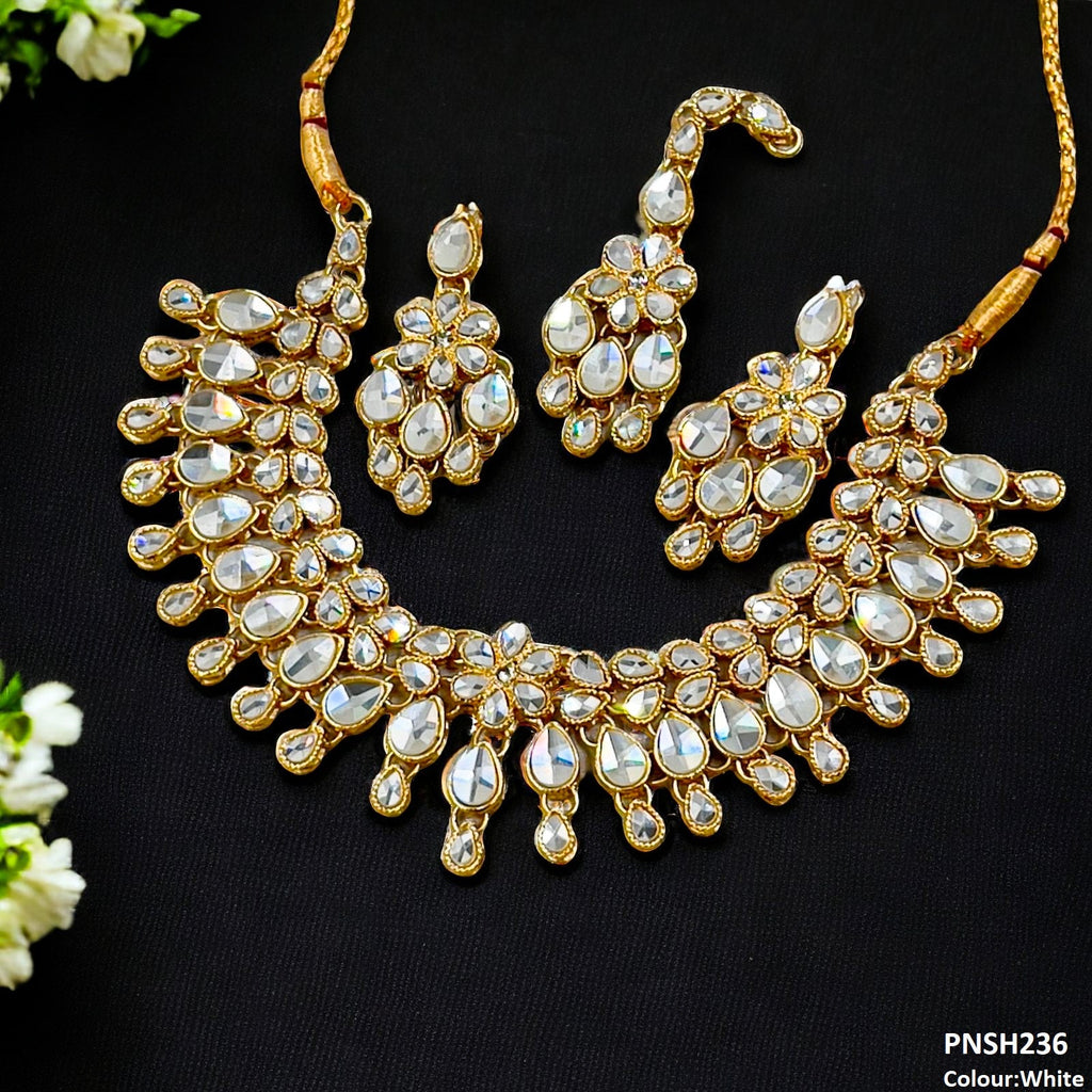 Tear/Flower Necklace Set
