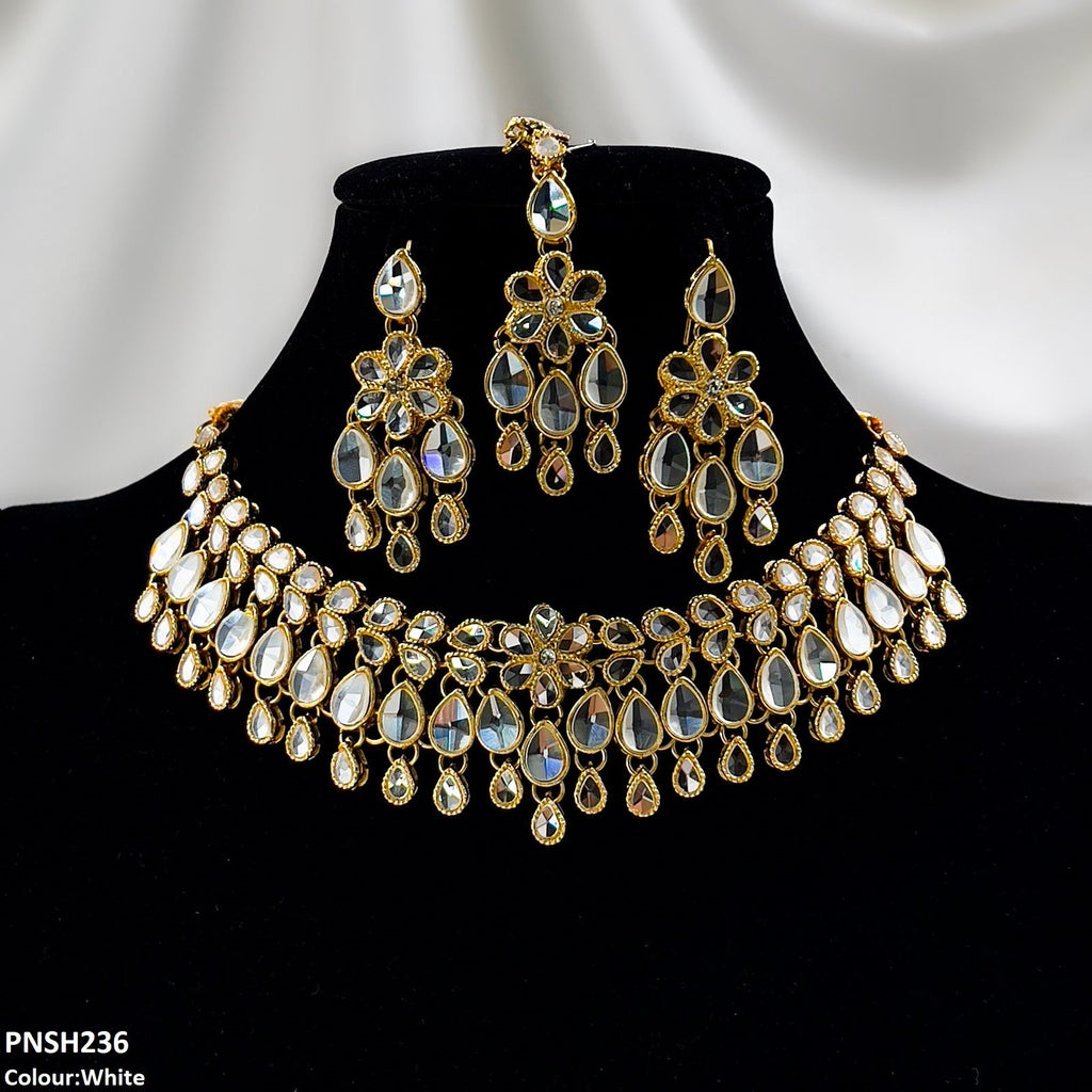 Tear/Flower Necklace Set