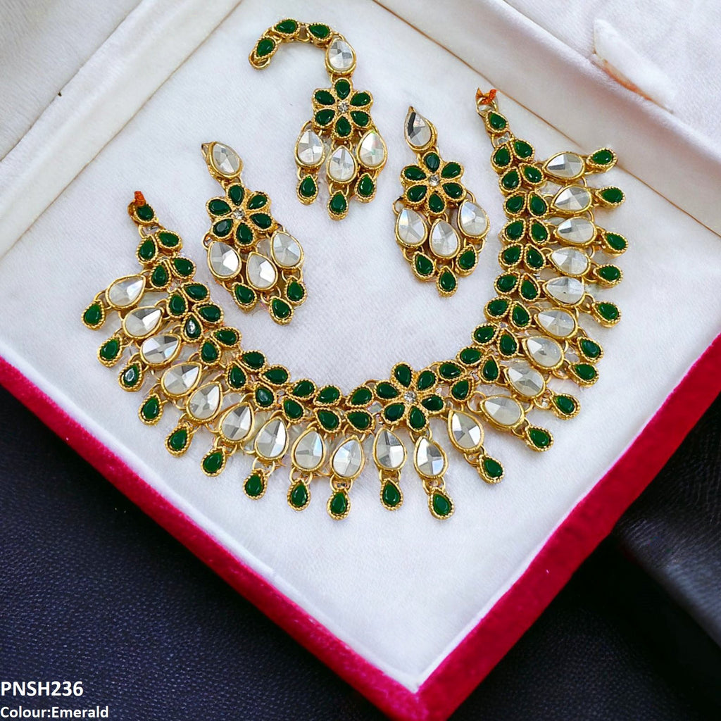 Tear/Flower Necklace Set