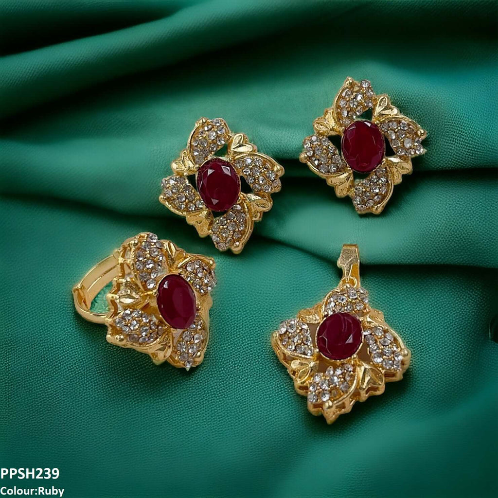 Oval/Heart Pendant Set