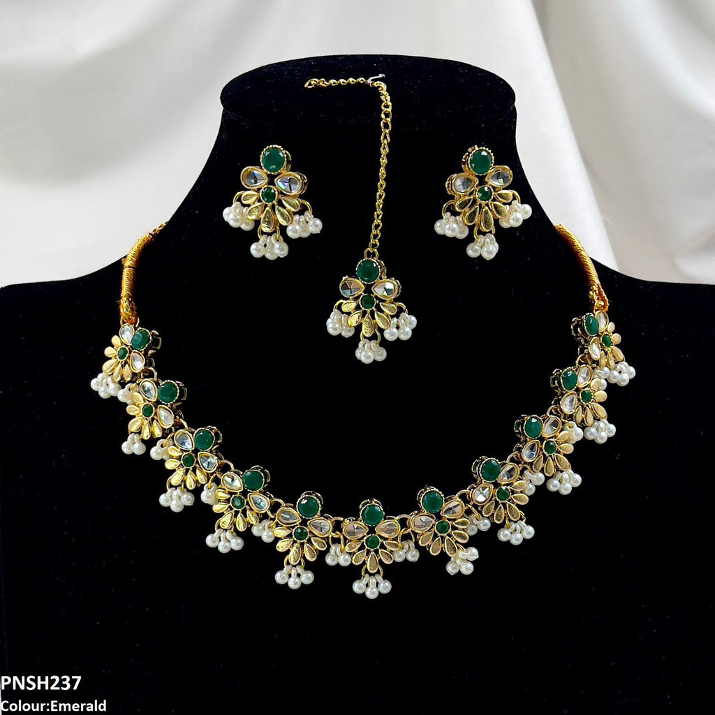 Tear/Flower Necklace Set