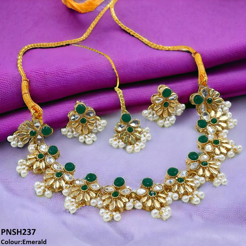 Tear/Flower Necklace Set