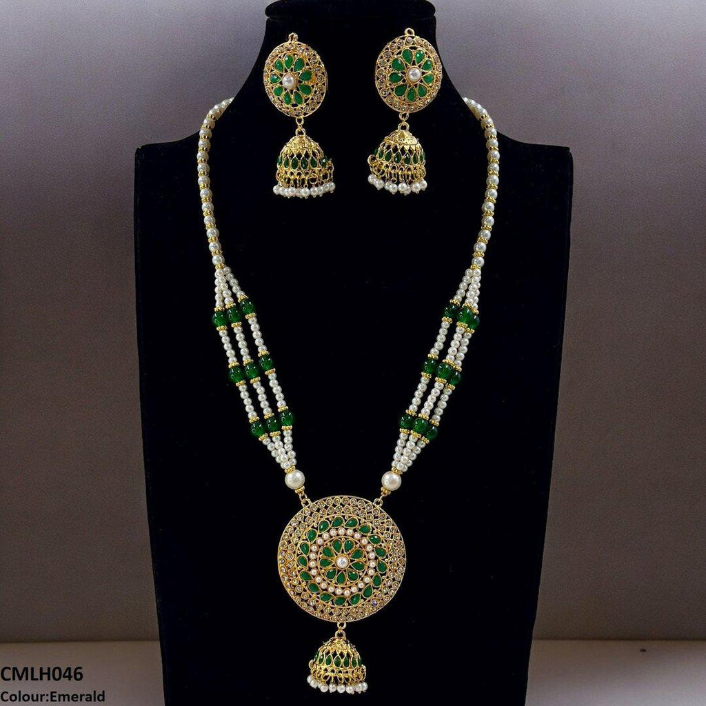 Cut Jhumki Drop Pearl Mala