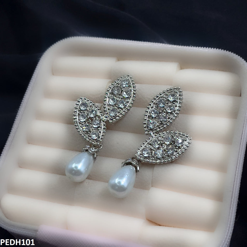 Double Tear/Pearl Drop Earrings