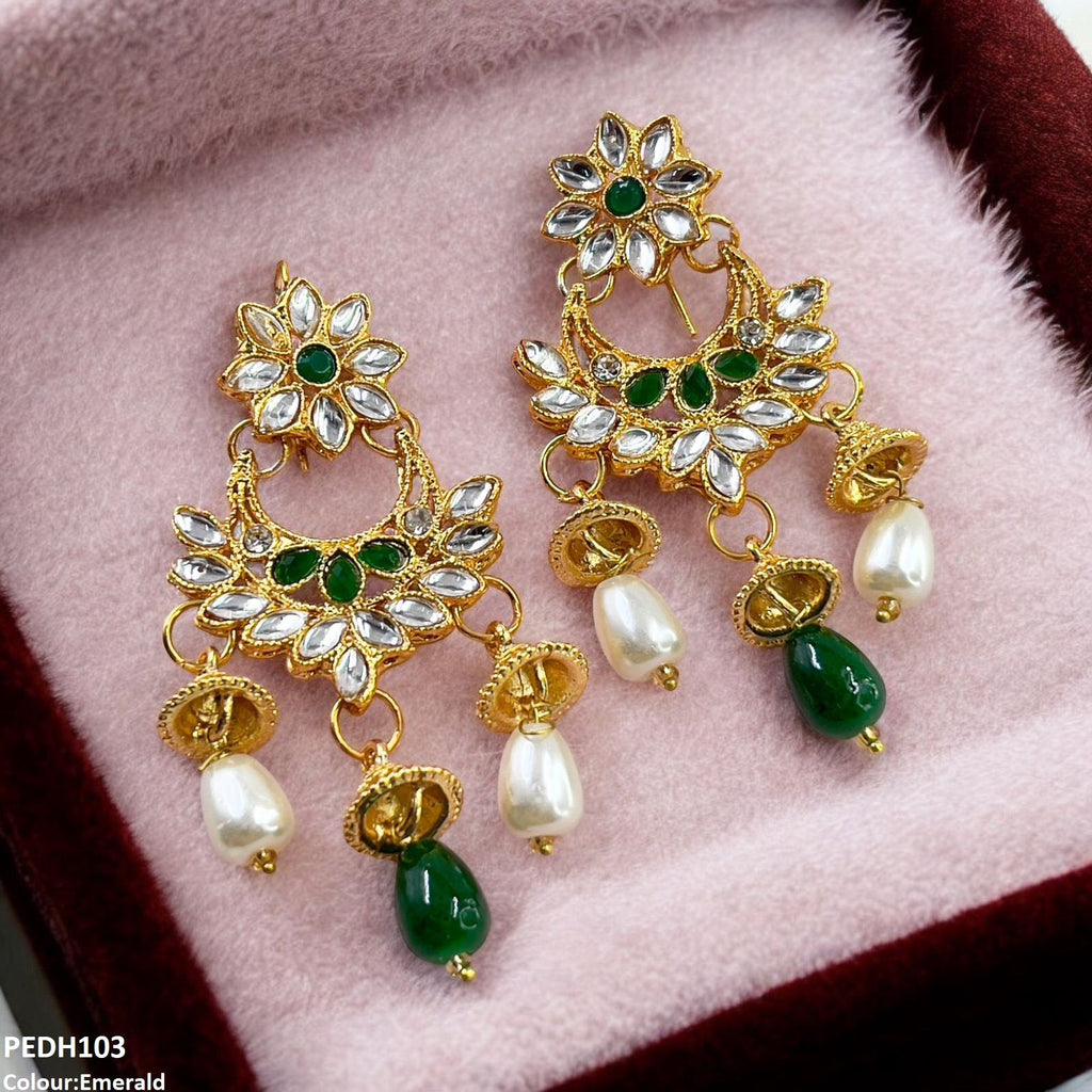 Jhumki Pearl Drop Earrings