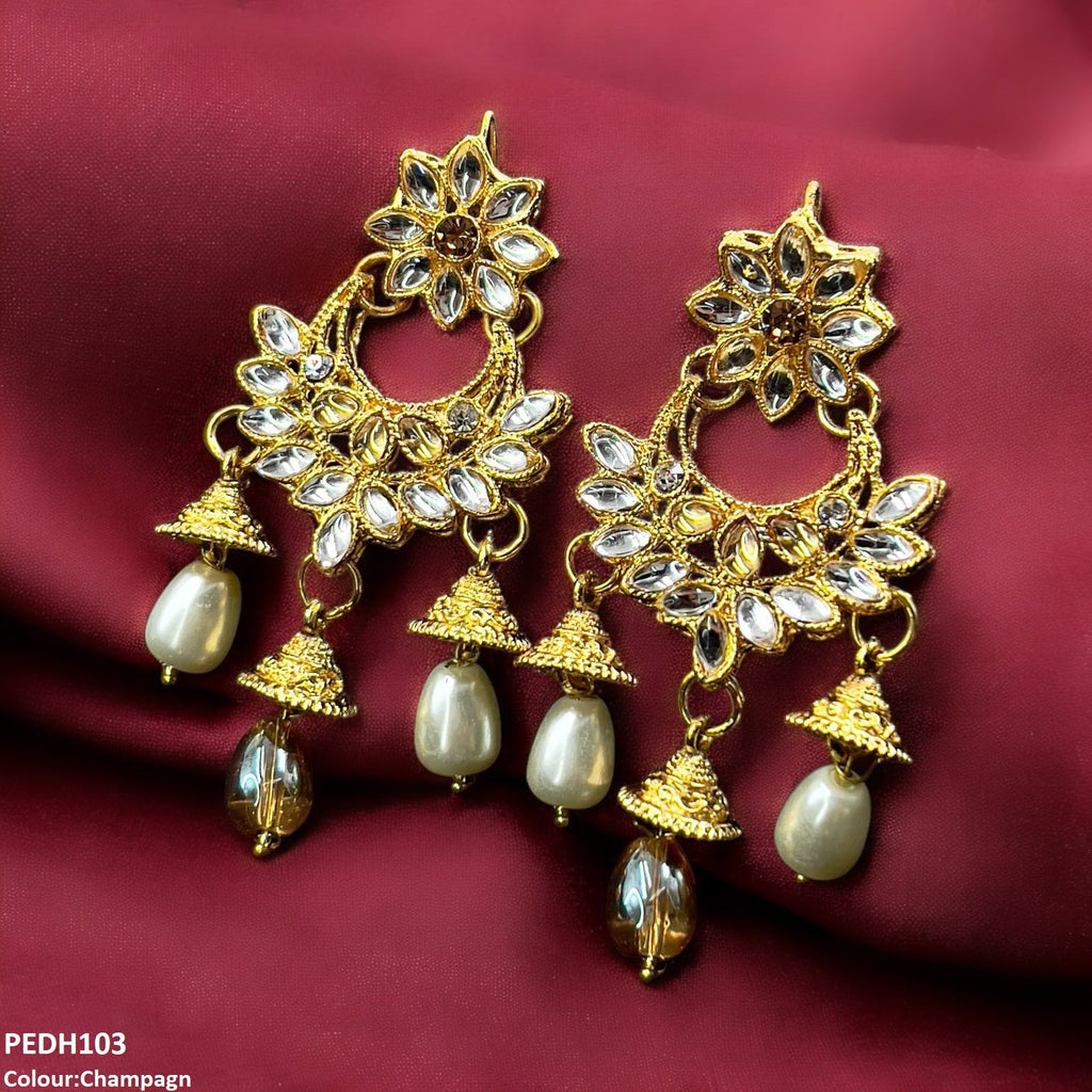 Jhumki Pearl Drop Earrings