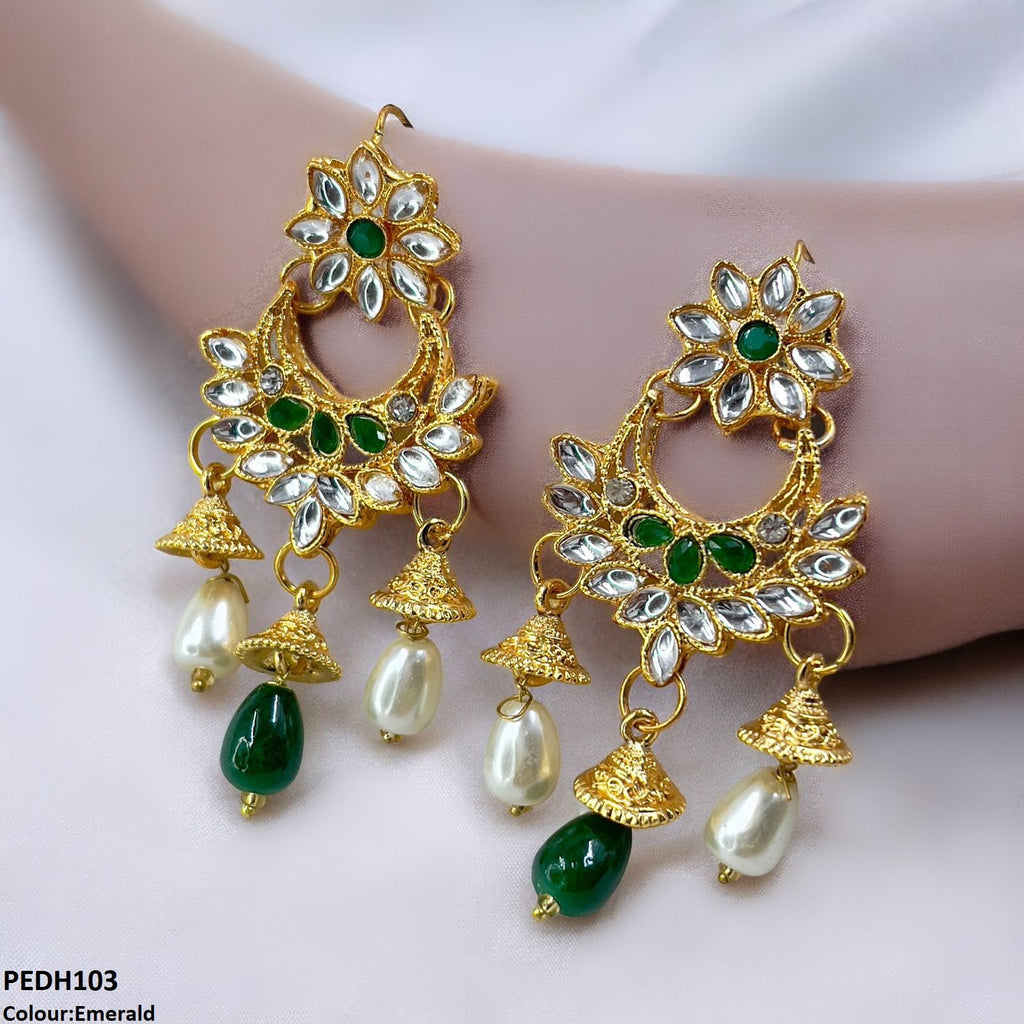 Jhumki Pearl Drop Earrings