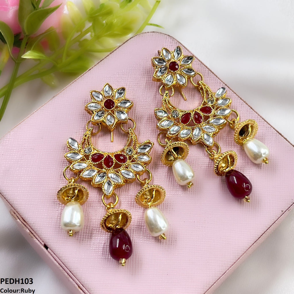 Jhumki Pearl Drop Earrings