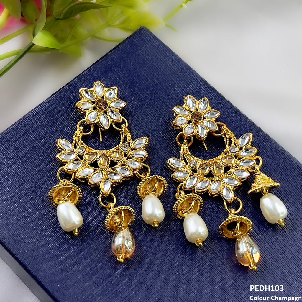 Jhumki Pearl Drop Earrings