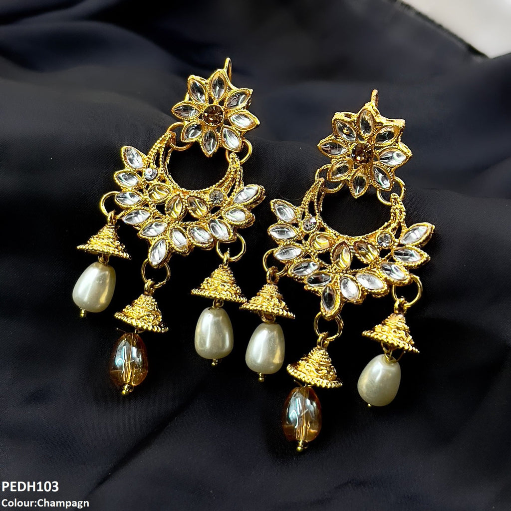 Jhumki Pearl Drop Earrings