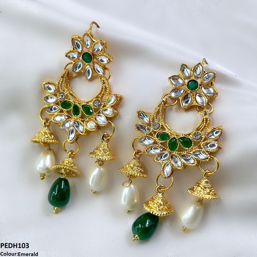 Jhumki Pearl Drop Earrings