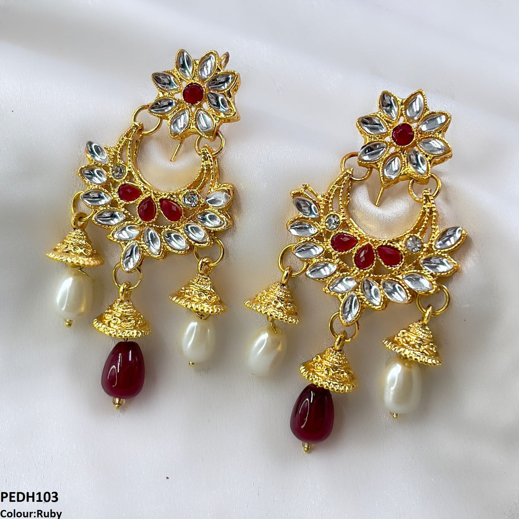 Jhumki Pearl Drop Earrings