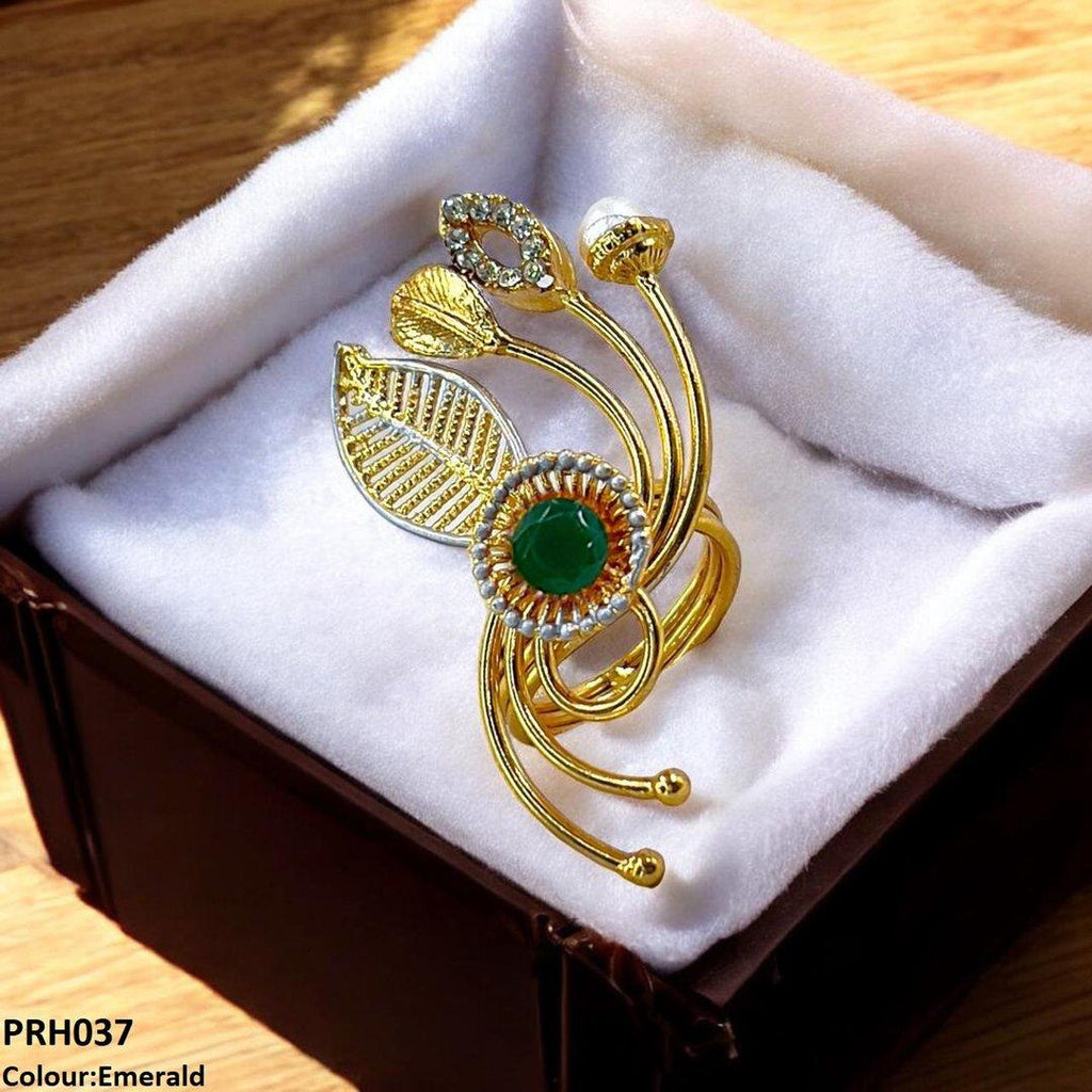 Round Leaf Ring Adjustable
