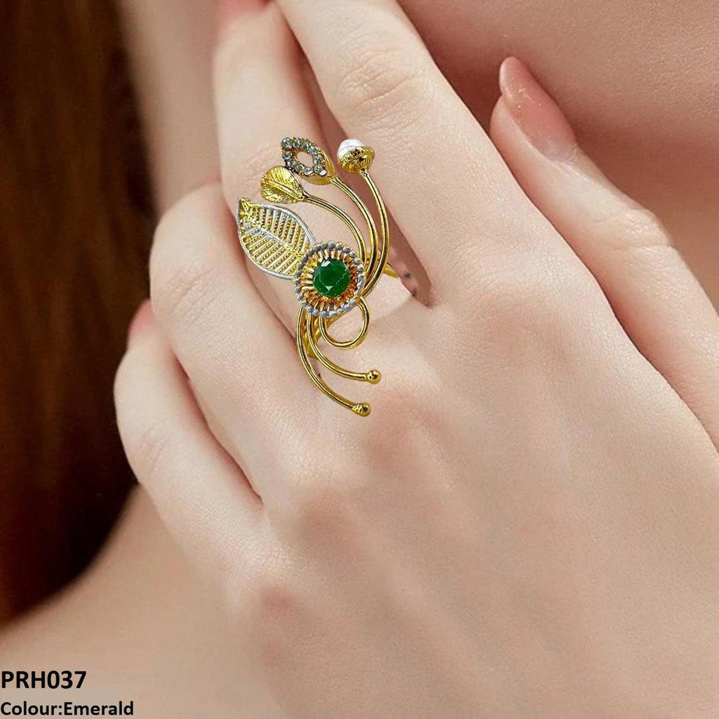 Round Leaf Ring Adjustable