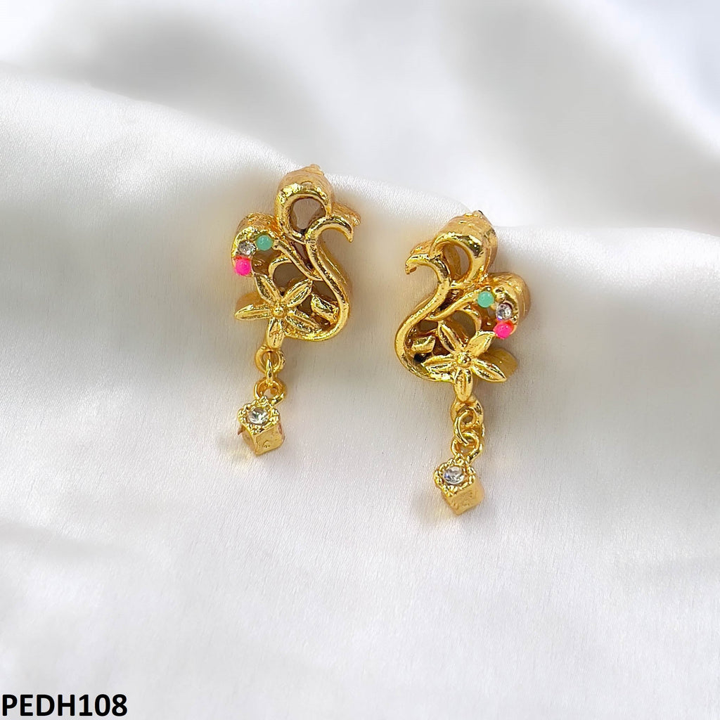 Root Flower Drop Earrings