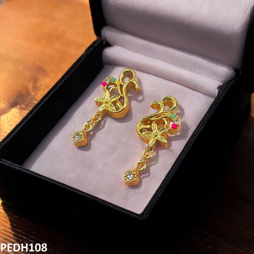 Root Flower Drop Earrings