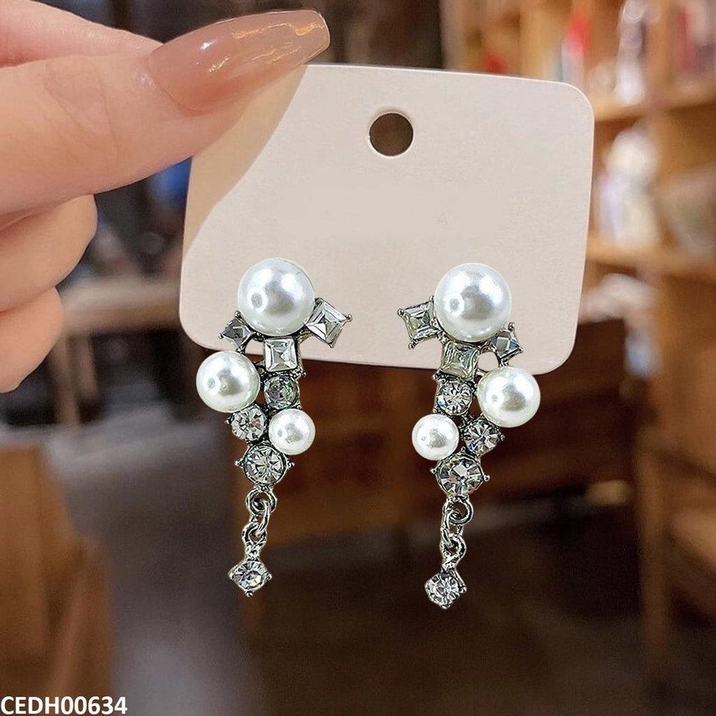 Pearl Ear Drop Earrings Pair