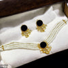 Circle Flower Pearl Choker Set