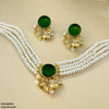 Circle Flower Pearl Choker Set