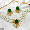 Circle Flower Pearl Choker Set