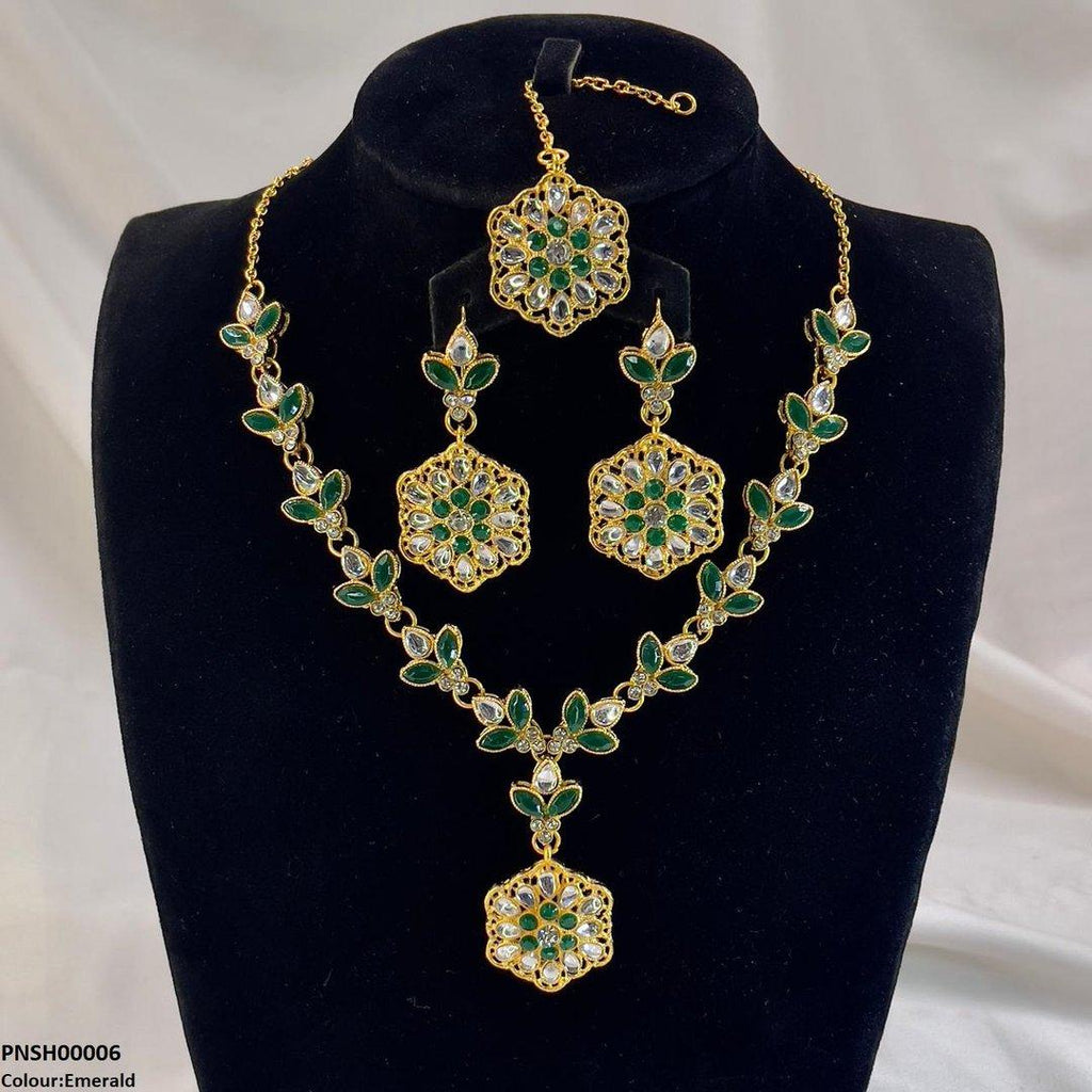 Tear/Flower Drop Necklace Set