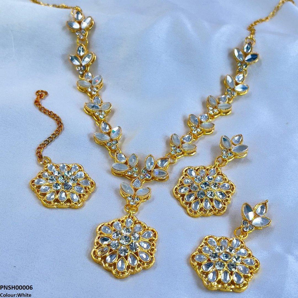 Tear/Flower Drop Necklace Set