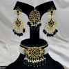 Square Flower Pearl Drop Choker Set