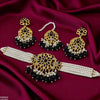 Square Flower Pearl Drop Choker Set
