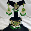 Square Flower Pearl Drop Choker Set