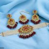 Square Flower Pearl Drop Choker Set