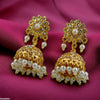 Round Flower Pearl Drop Jhumki