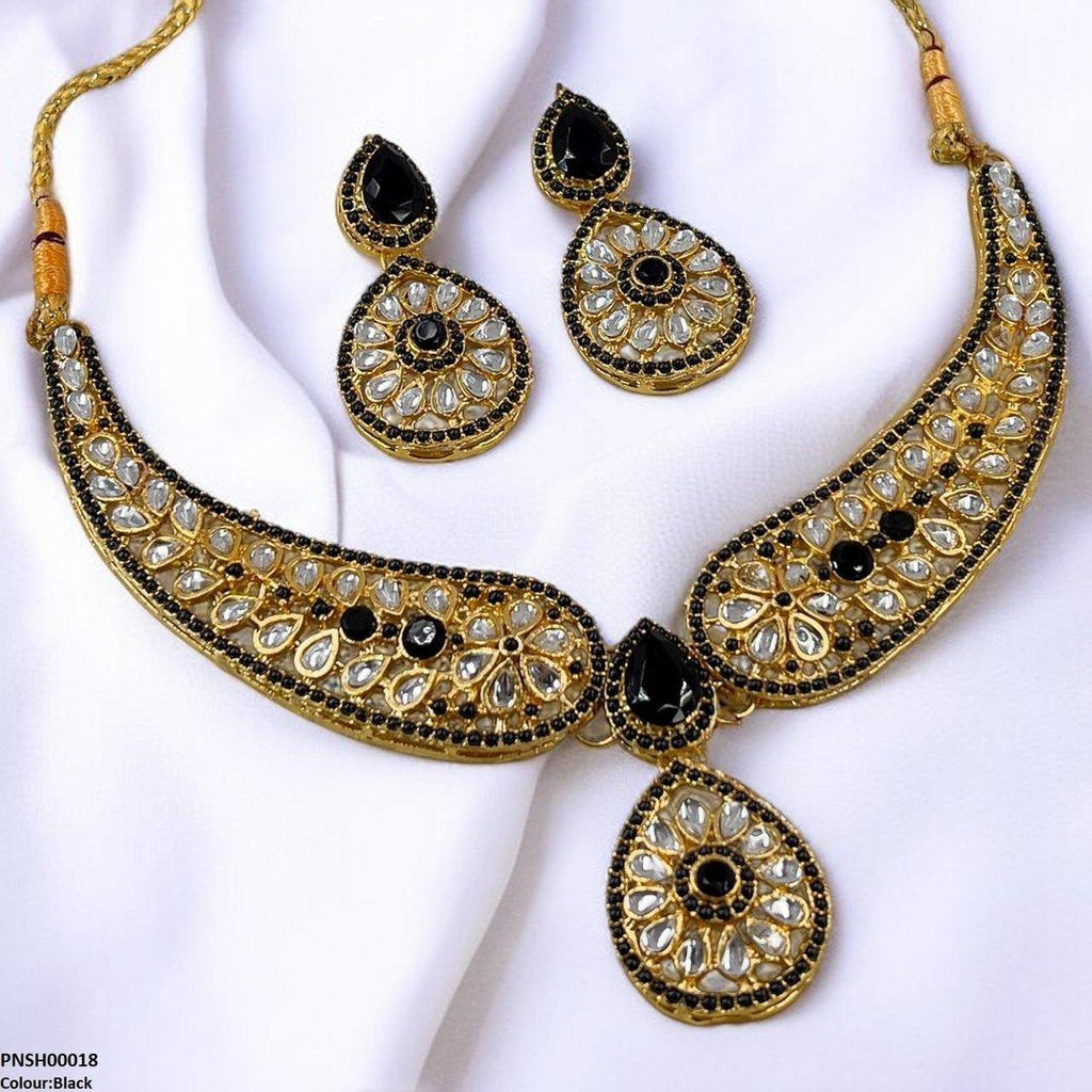 Flower Tear Drop Necklace Set