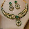 Flower Tear Drop Necklace Set
