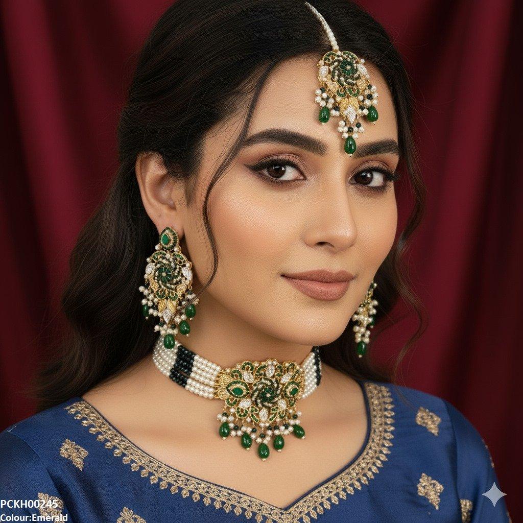 Tear Flower Pearl Choker Set