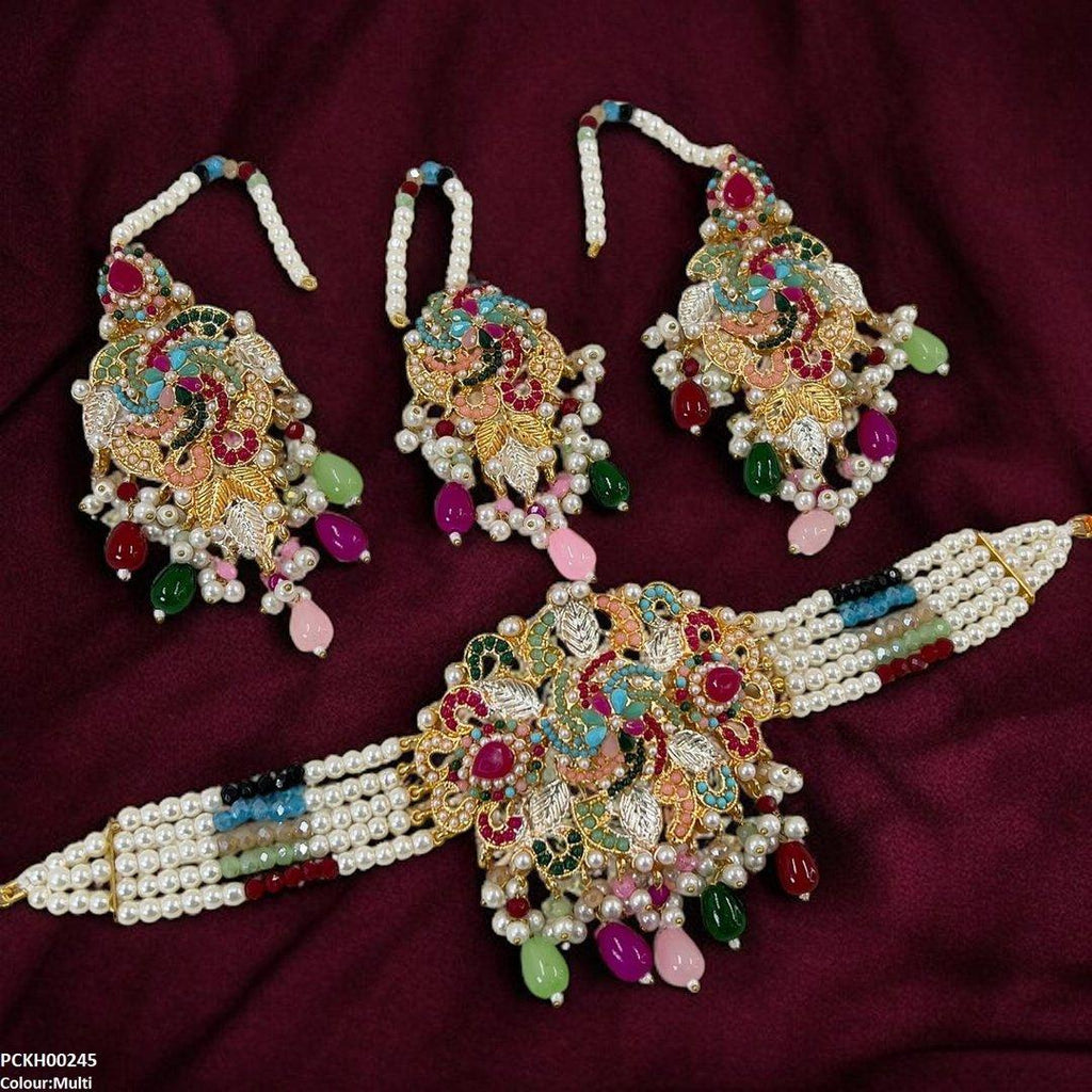 Tear Flower Pearl Choker Set