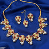 Flower Pearl Drop Necklace Set