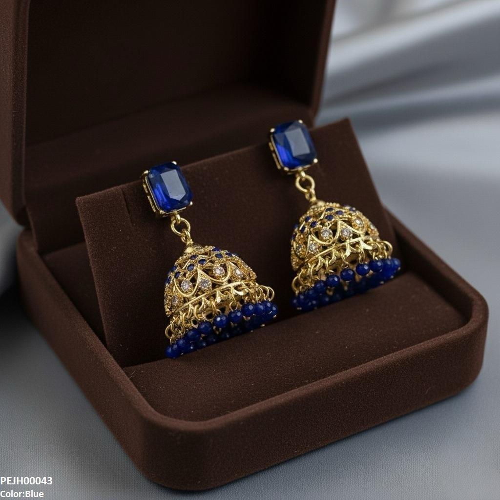 Rectangle Pearl Drop Jhumki