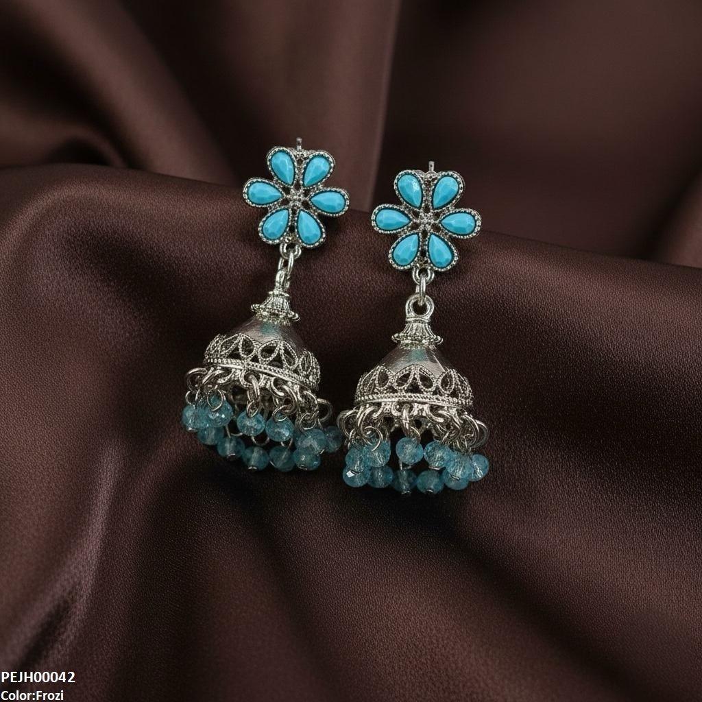 Flower Pearl Drop Jhumki