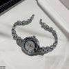 Round Rhinestone Bezel Dial Watch