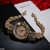 Round Rhinestone Bezel Dial Watch