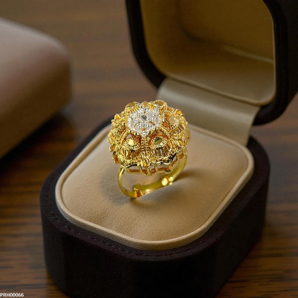 Round Flower Ring Adjustable