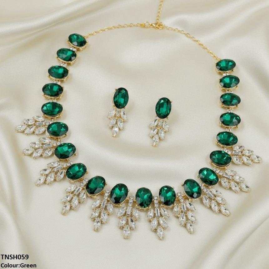 Oval Pear Necklace Set