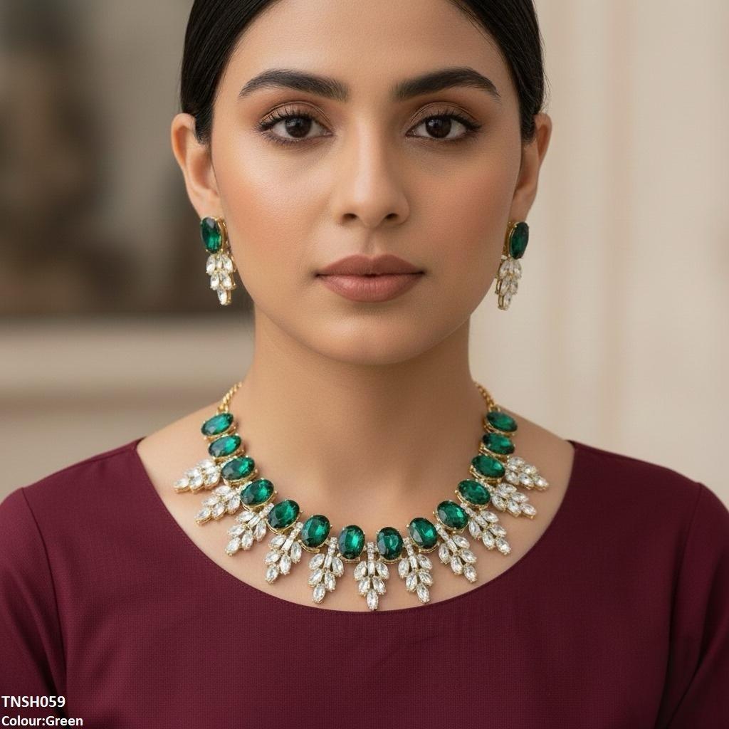 Oval Pear Necklace Set