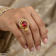 Tear Flower Ring Adjustable