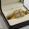 Double Square Flower Bangle Set